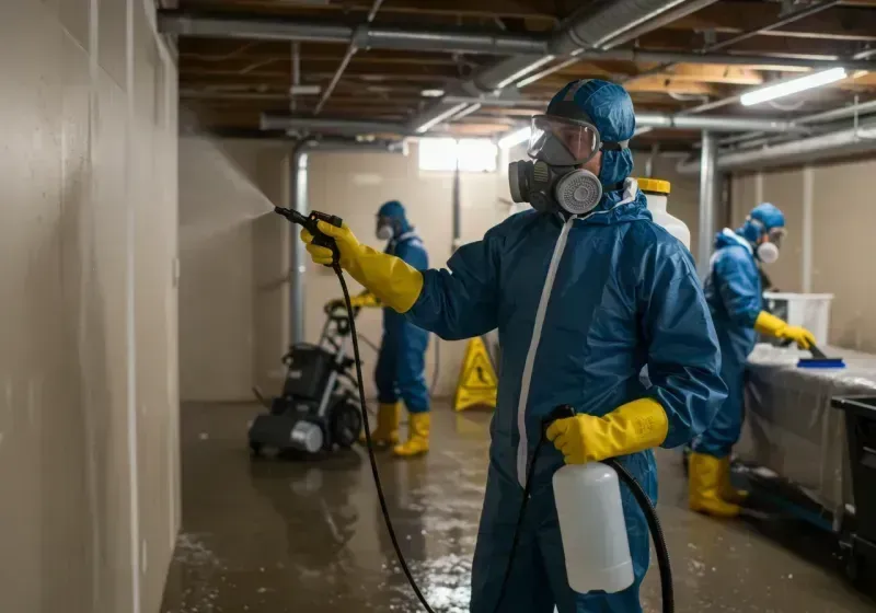 Basement Sanitization and Antimicrobial Treatment process in Linden, AZ